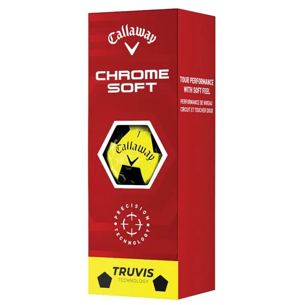Callaway Chrome Soft Truvis Yellow Balls Black - Image 4