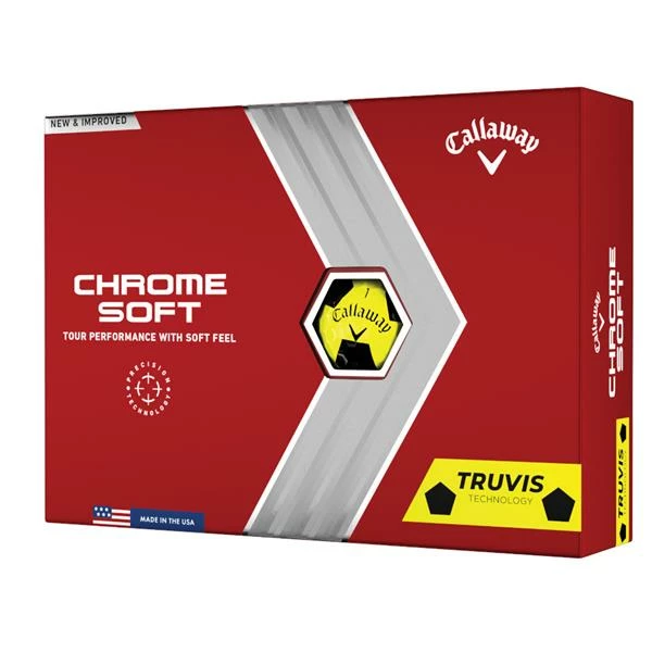 Callaway Chrome Soft Truvis Yellow Balls Black