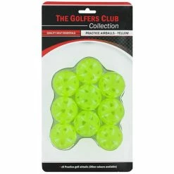 Golfers Club Collection Airflow Practice Balls 9-Pack PB03M Yellow