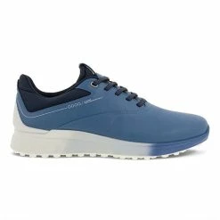 ECCO Gents Golf S-Three GORE-TEX Shoes Retro Blue - White Marine