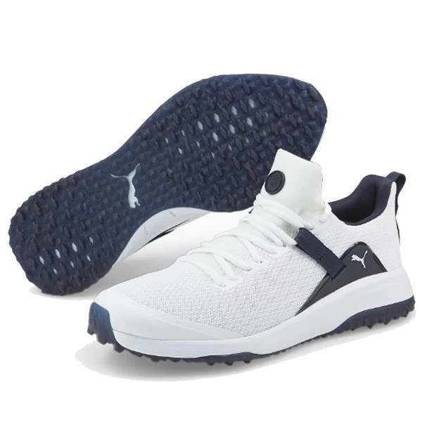 Puma Gents Fusion Evo Golf Shoes White Navy - Image 5