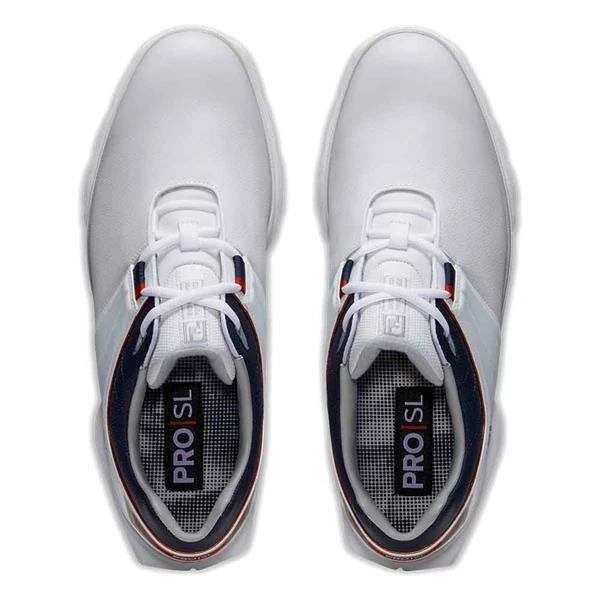 FootJoy Gents Pro SL Shoes White - Navy - Red - Image 4