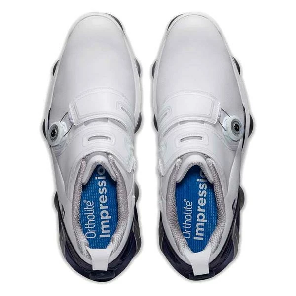 FootJoy Gents Tour Alpha Double BOA Shoes White Navy Grey - Image 4