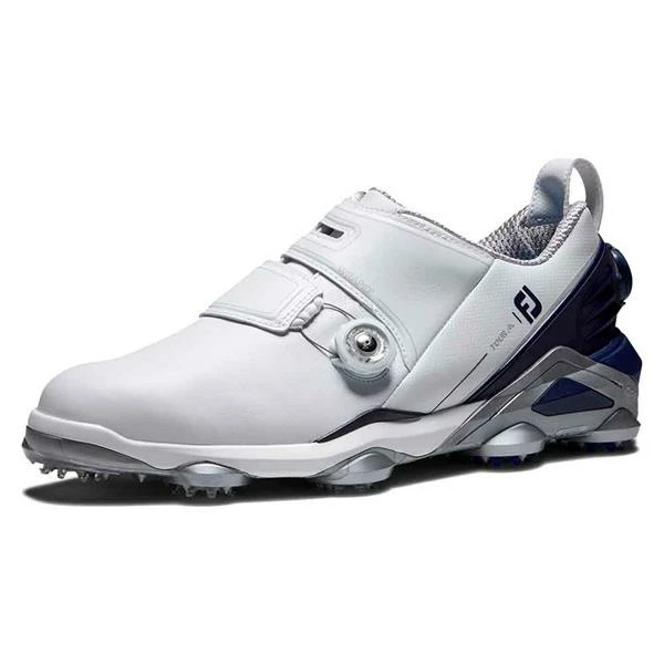 FootJoy Gents Tour Alpha Double BOA Shoes White Navy Grey - Image 5