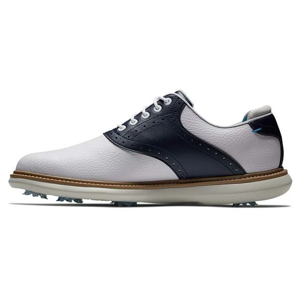 FootJoy Gents FJ Traditions Shoes White - Navy - Image 3