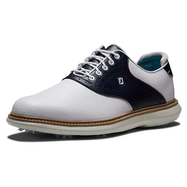 FootJoy Gents FJ Traditions Shoes White - Navy - Image 5