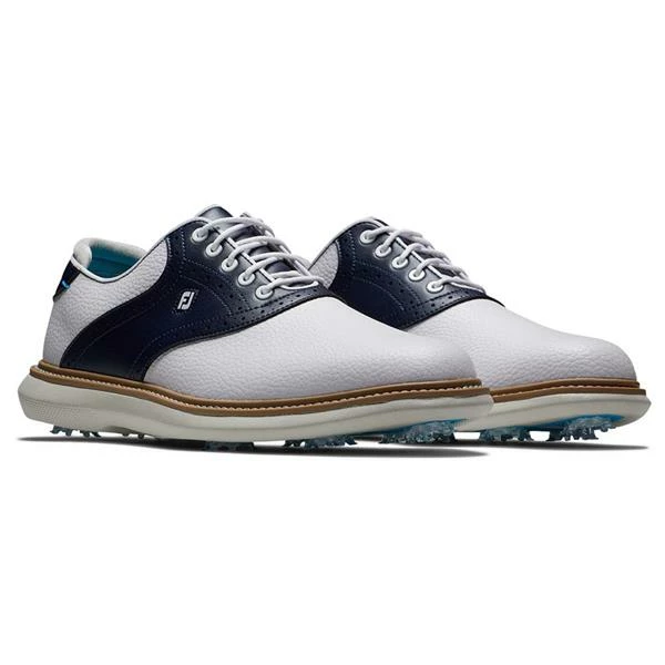 FootJoy Gents FJ Traditions Shoes White - Navy - Image 6