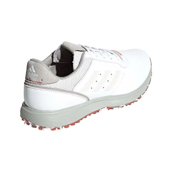 ADIDAS Gents S2G Spikeless Leather Shoes White - Grey - Red - Image 5