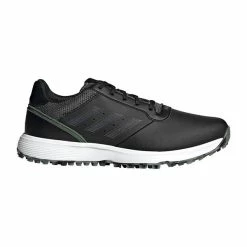 ADIDAS Gents S2G Spikeless Leather Shoes Core Black - Grey Five - Green Oxide