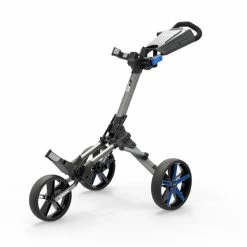 PowaKaddy Micra Push Cart Gunmetal Blue