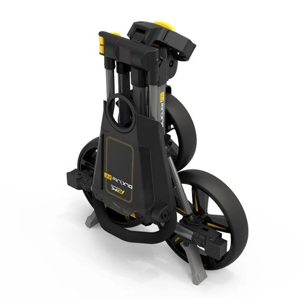 PowaKaddy DLX-Lite FF Push Cart Gunmetal Yellow - Image 2