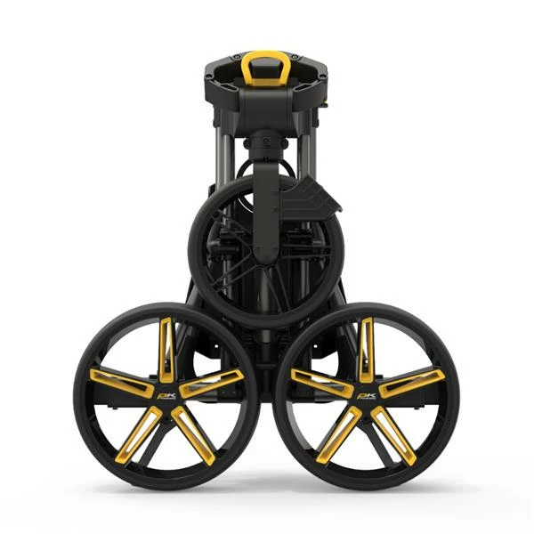 PowaKaddy DLX-Lite FF Push Cart Gunmetal Yellow - Image 3