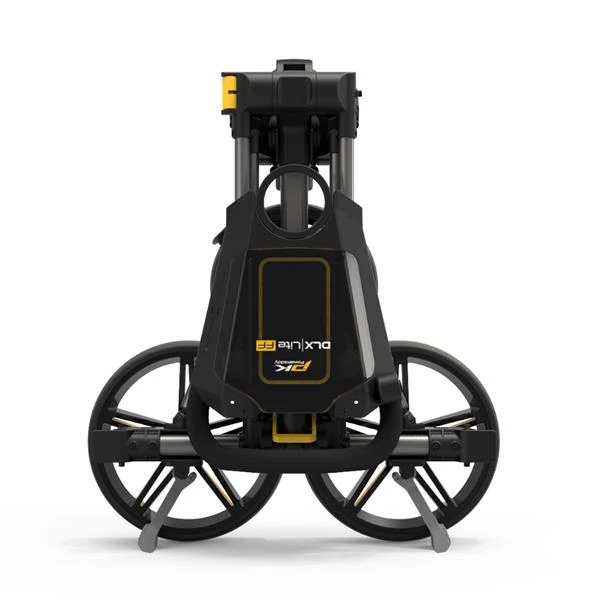 PowaKaddy DLX-Lite FF Push Cart Gunmetal Yellow - Image 4