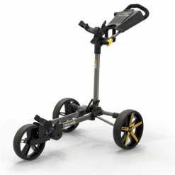 PowaKaddy DLX-Lite FF Push Cart Gunmetal Yellow