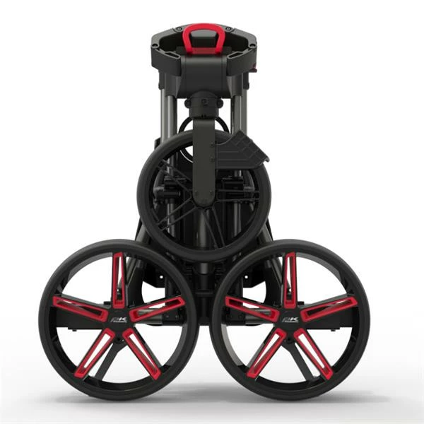 PowaKaddy DLX-Lite FF Push Cart Gunmetal Red - Image 3