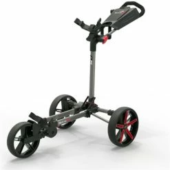 PowaKaddy DLX-Lite FF Push Cart Gunmetal Red
