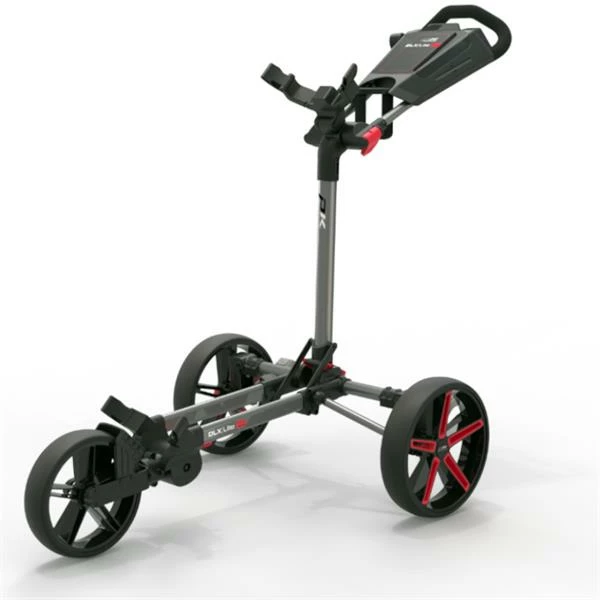 PowaKaddy DLX-Lite FF Push Cart Gunmetal Red
