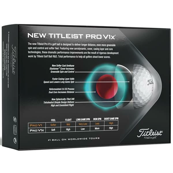 Titleist Pro V1X Golf Balls Dozen White - Image 4