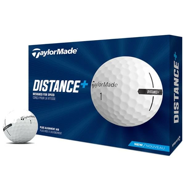 TaylorMade Distance + Golf Balls Dozen White