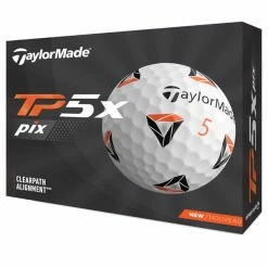 TaylorMade TP5x Pix 2.0 Golf Balls Dozen White