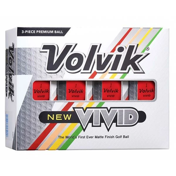 Volvik VIVID Mat Coloured Balls Dozen Red