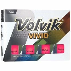 Volvik VIVID Mat Coloured Balls Dozen Pink