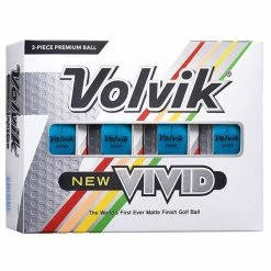 Volvik VIVID Mat Coloured Balls Dozen Blue